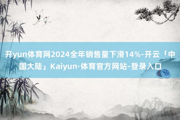 开yun体育网2024全年销售量下滑14%-开云「中国大陆」Kaiyun·体育官方网站-登录入口
