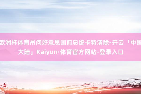 欧洲杯体育吊问好意思国前总统卡特清除-开云「中国大陆」Kaiyun·体育官方网站-登录入口