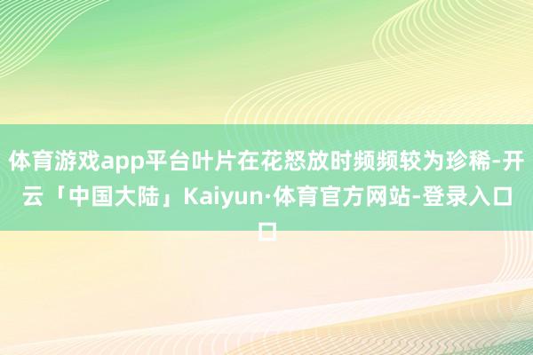 体育游戏app平台叶片在花怒放时频频较为珍稀-开云「中国大陆」Kaiyun·体育官方网站-登录入口