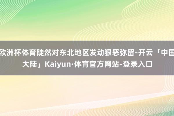 欧洲杯体育陡然对东北地区发动狠恶弥留-开云「中国大陆」Kaiyun·体育官方网站-登录入口