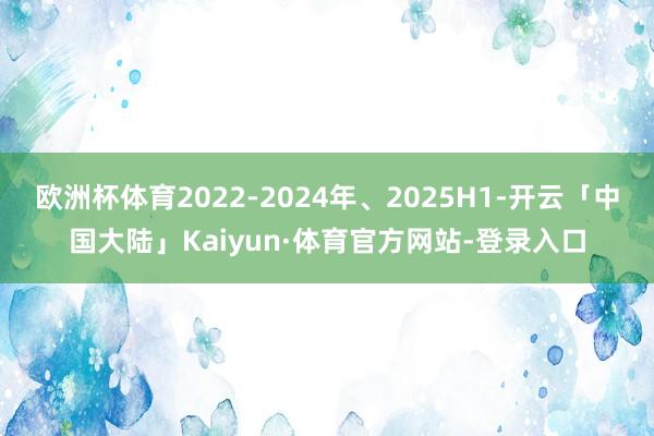 欧洲杯体育2022-2024年、2025H1-开云「中国大陆」Kaiyun·体育官方网站-登录入口